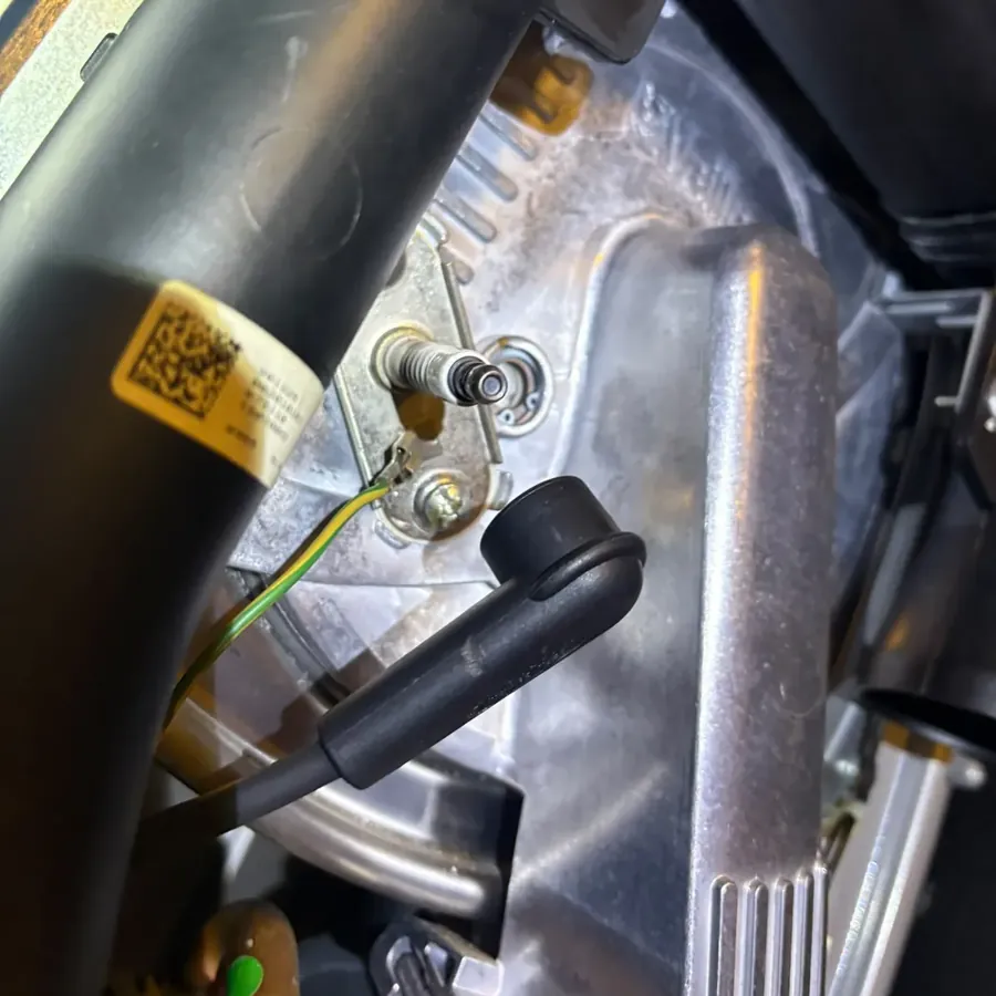 Flame sensing and ignition electrodes inside a boiler
