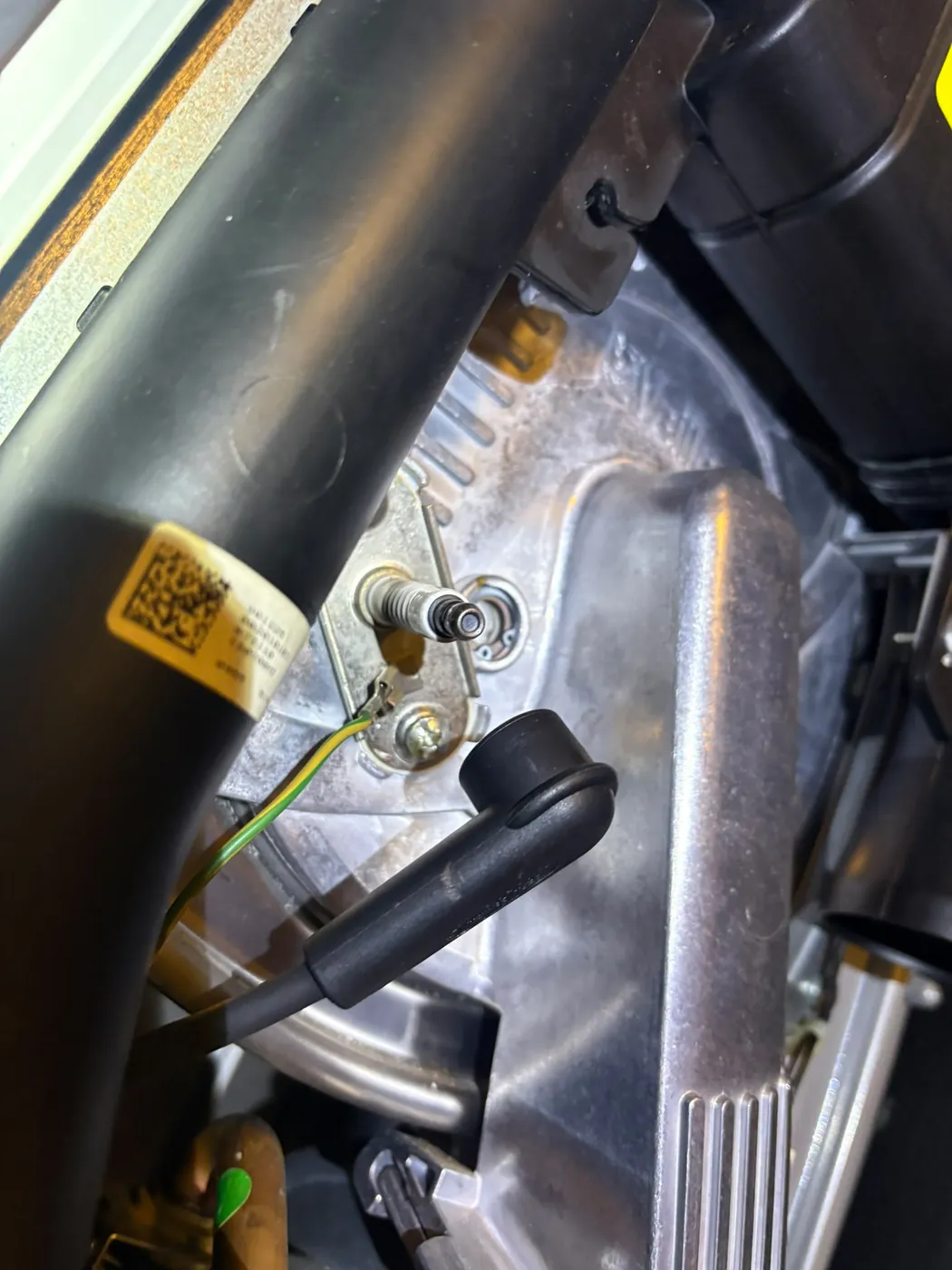 Flame sensing and ignition electrodes inside a boiler