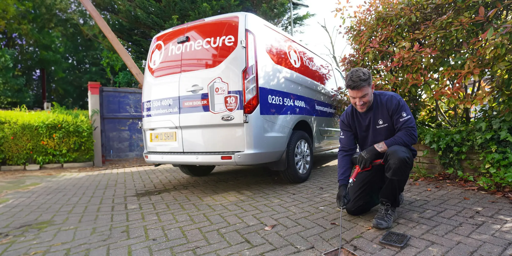 Our West London drainage team clearing a blockage